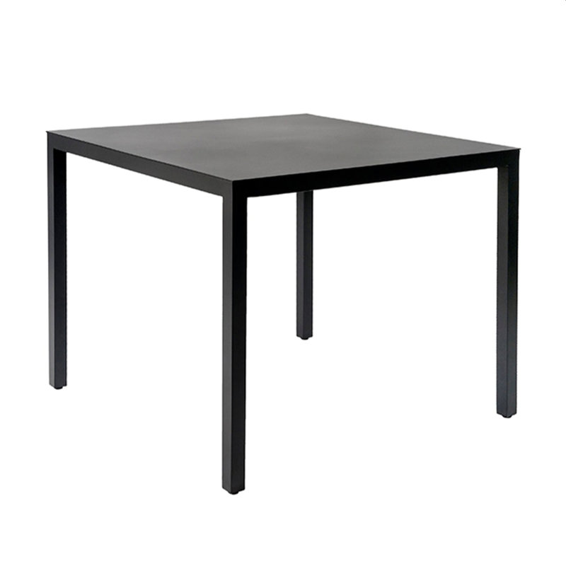 Barcino Square Dining Table, 29.13"H x 27.56"L x 27.56"W, Black