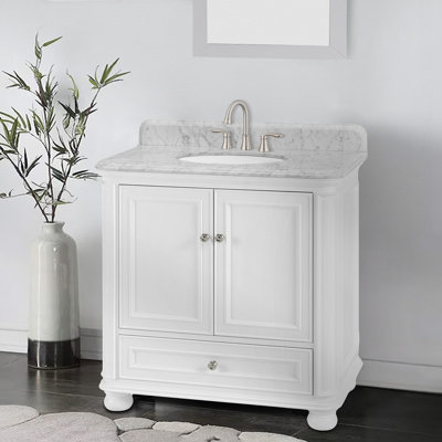 Meuble-lavabo 36 po avec comptoir et dosseret