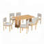 Table de salle à manger en bois pour 6 personnes avec chaises rembourrées Farmhouse-1567559269