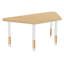 Table d'activité thermofusionnée 30 "x 60" avec pieds réglables en bois massif - grain d'érable / blanc-130361696-130361697