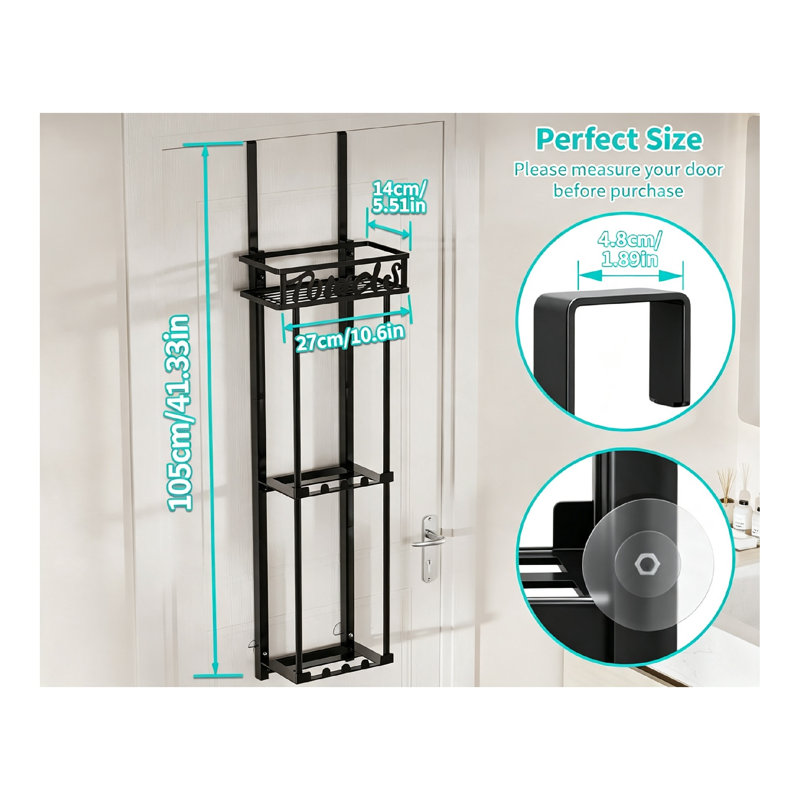 27 cm Towel Rack, Black