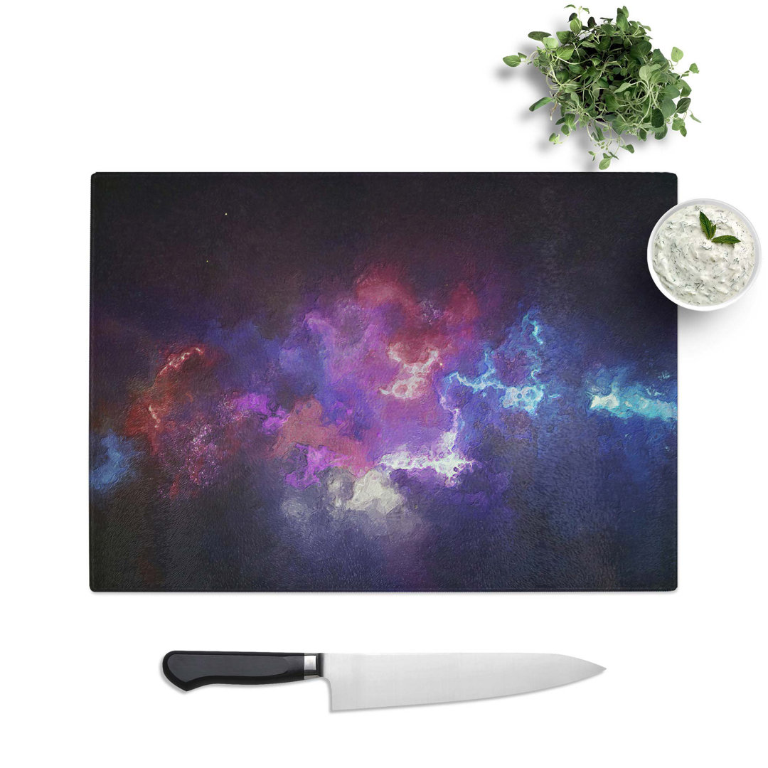 Tempered Glass Universe Vol.37 in Abstract Chopping Board