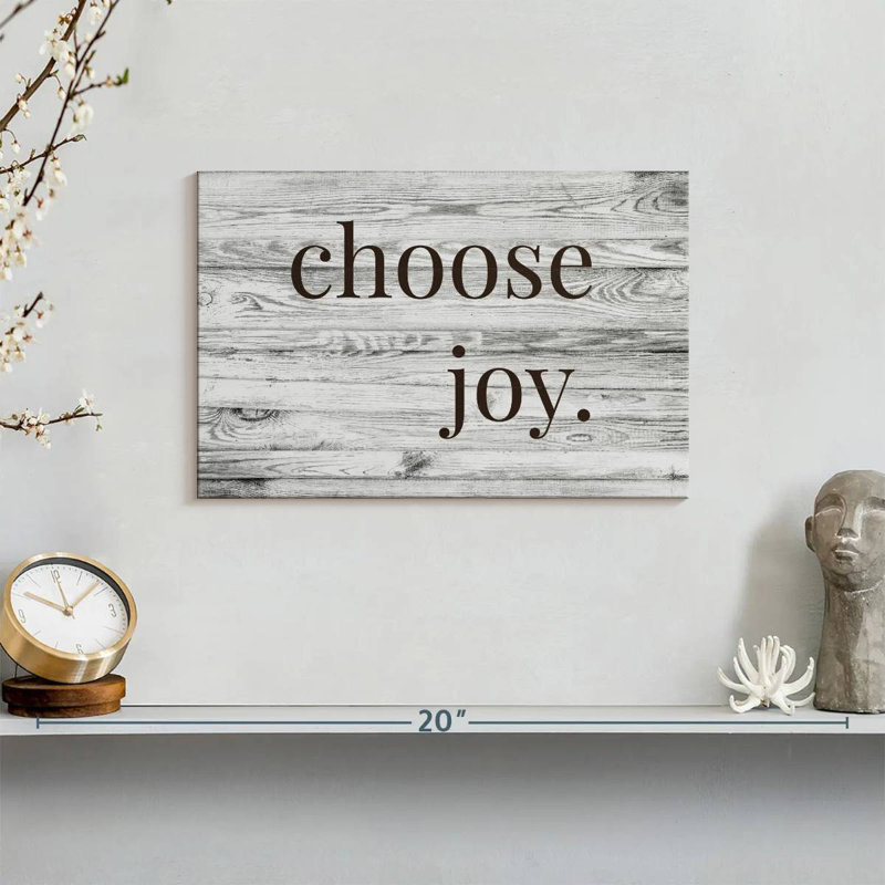 Choose Joy Typography, 8" H x 12" W