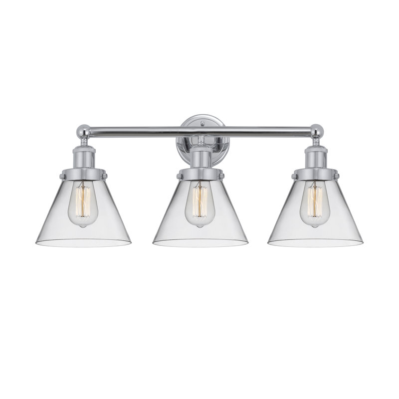 Éclairage pour meuble-lavabo à intensité variable 3 lumières Aritzy, Transparent, Chrome poli
