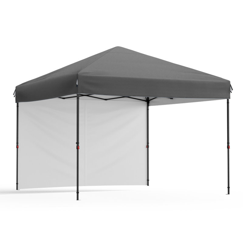 3 m x 3 m Pop-Up Gazebo with 1 Sidewall – Waterproof Instant Event Shelter, Height-Adjustable CenterLok One-Push Setup for Parties, Camping, Markets