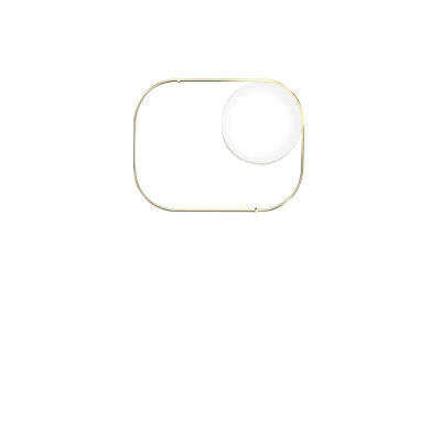 Tier Ceiling/Wall Lamp M White Matt Painted Brass L32gg Ul
