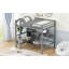 Lit mezzanine double avec tablettes multifonctionnelles et bureau sous le lit-2122388035