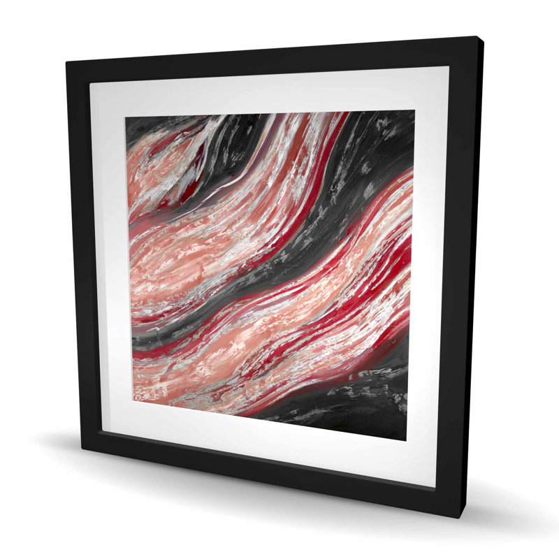 Red Wave - salon contemporain imprimé avec passe-partout