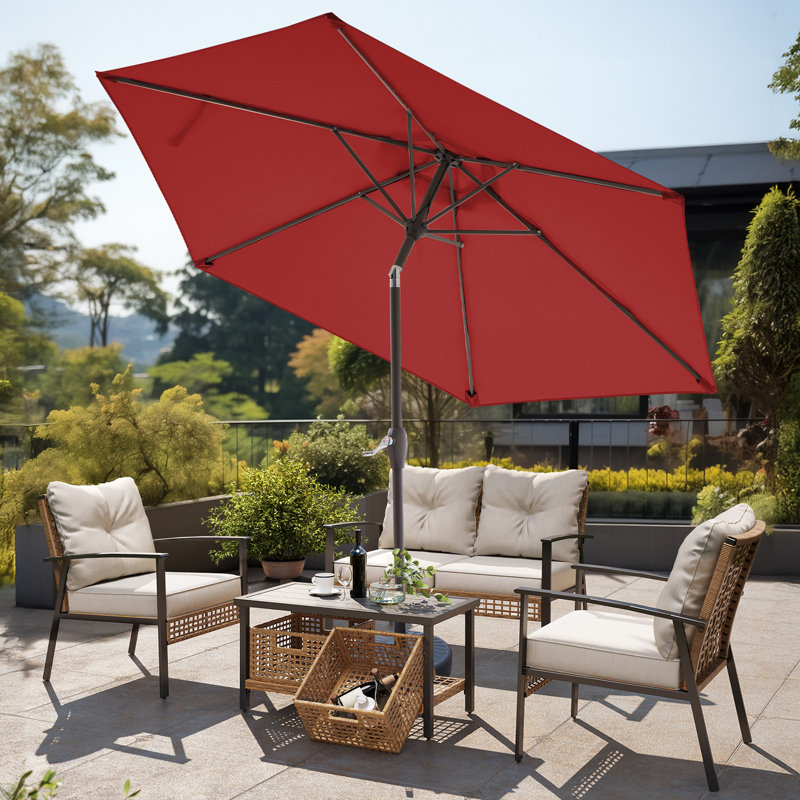 Parasol de marché inclinable 90 'Amaral, Rouge