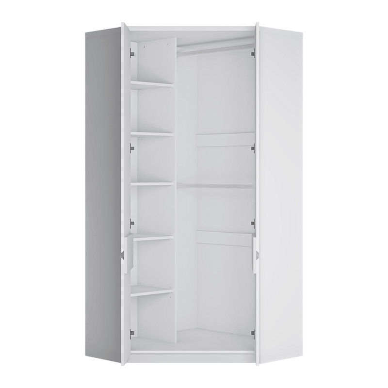 Canizales 2 Door Wardrobe, White