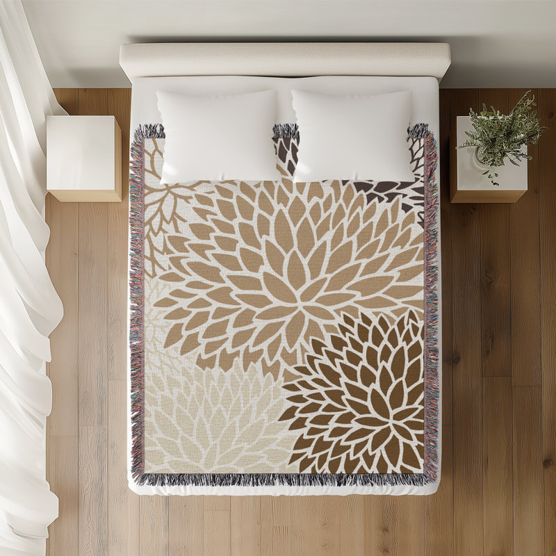 Jeté en coton Arlo, Beige, 50 x 60