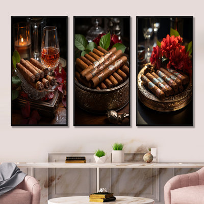 Cuba Cigar Expression - Cuba Landscape Wall Art Living Room Set Of 4