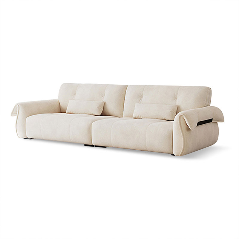 Canapé modulaire gris en polyester, H 32,68 po x l 110,24 po x P 39,37 po , 4, Beige