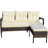 Stylish Outdoor Patio Furniture Set With Beige Cushions, Perfect For Comfortable And Durable Seating