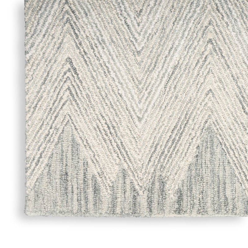 Kerron Wool Chevron Indoor Rug, Rectangle 3'9" x 5'9"