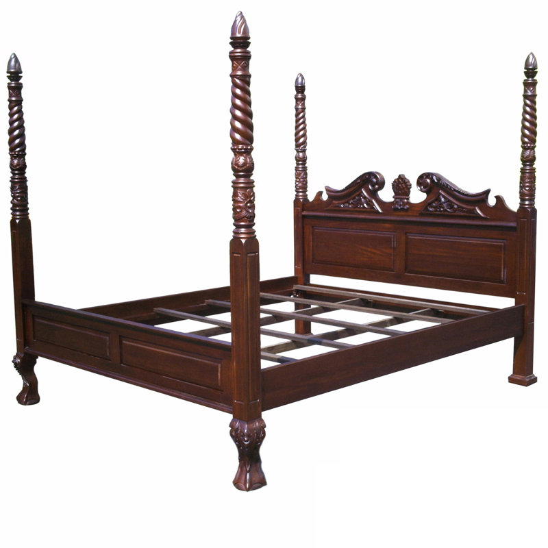 Oates Solid Wood Four Poster Bed, California King