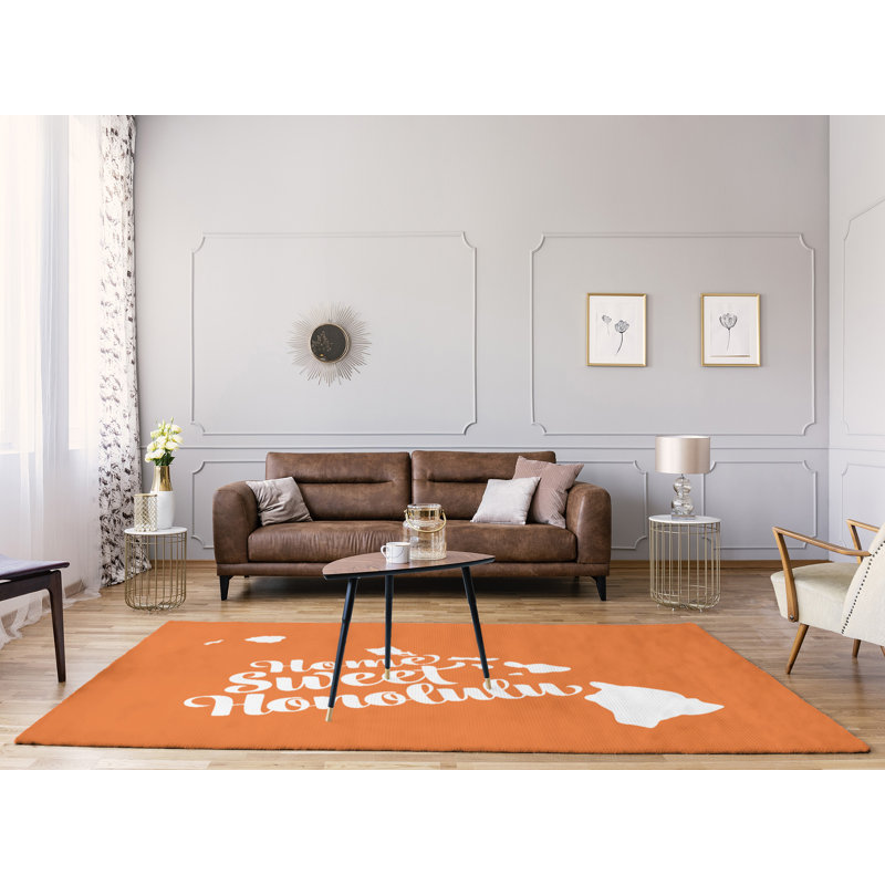 Tapis en poly-chenille honolulu hawaii, Rectangle 8 pi x 10 pi