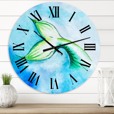 Mermaid Fish Tail - Horloge murale nautique et côtière