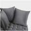 Fauteuil de loisir contemporain rembourré capitonné, gris foncé-1597677598