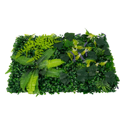 6PCS Artificial Grass Backdrop Wall 0.2'' Faux Herbs Grass