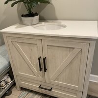 Hunstant 36 W x 20 D x 38 H Single Bathroom Vanity Laurel Foundry Modern Farmhouse Base Finish: Fairfax Oak