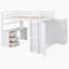 Lit mezzanine avec tiroirs, bureau et garde-robe-16300284