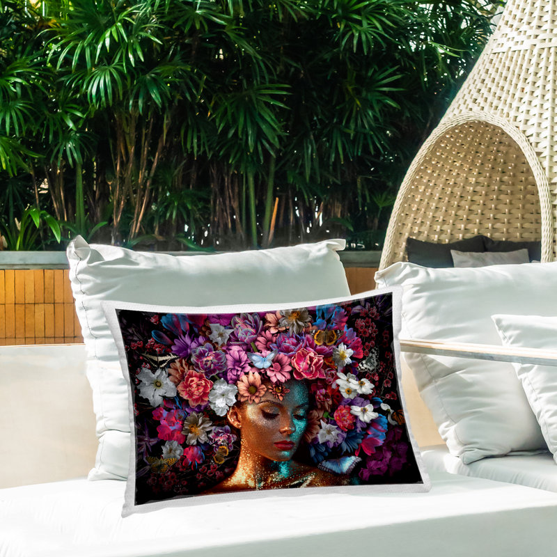 Coussin d'extérieur imprimé femme Glitz par Reinders