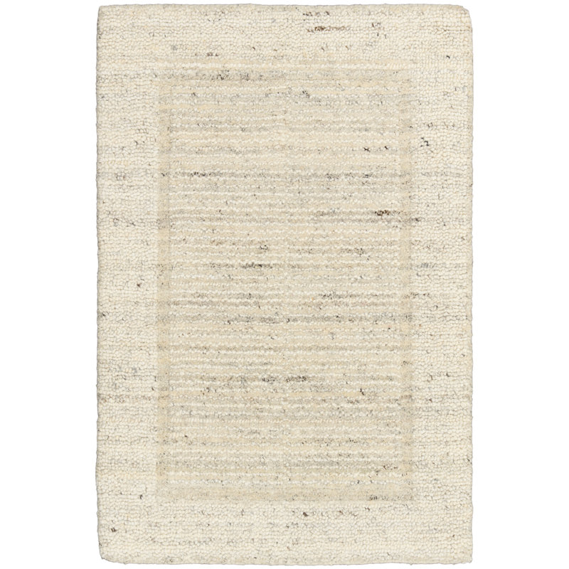 Calvin Klein CK082 Ridge 2' x 3' Ivory Farmhouse Indoor Rug, Ivory, Rectangle 2' x 3'