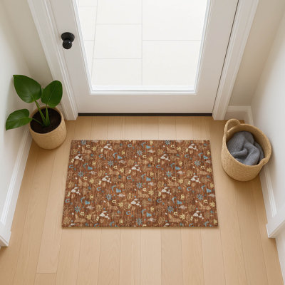 Tapis fantaisie lavable à la machine intérieur / extérieur ACN2562