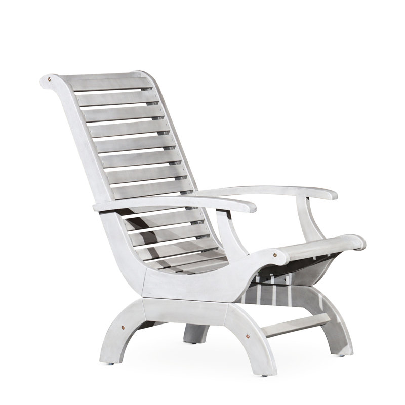 Chaise berçante d'extérieur avec accoudoirs, Argent argent