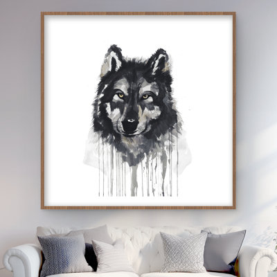 Mysterious Wolve - reproduction encadrée matte pour la décoration intérieure