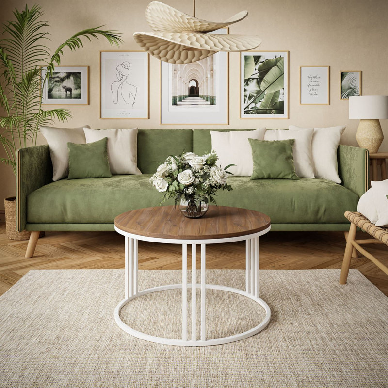 Atnip coffee table, Stirling Oak, White