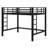 Heavy-Duty Metal Loft Bed With Integrated Ladder And Safety Guardrails-689479020