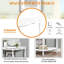 Console en forme de demi-lune de 42 po avec plateau et pieds ouverts-366732925
