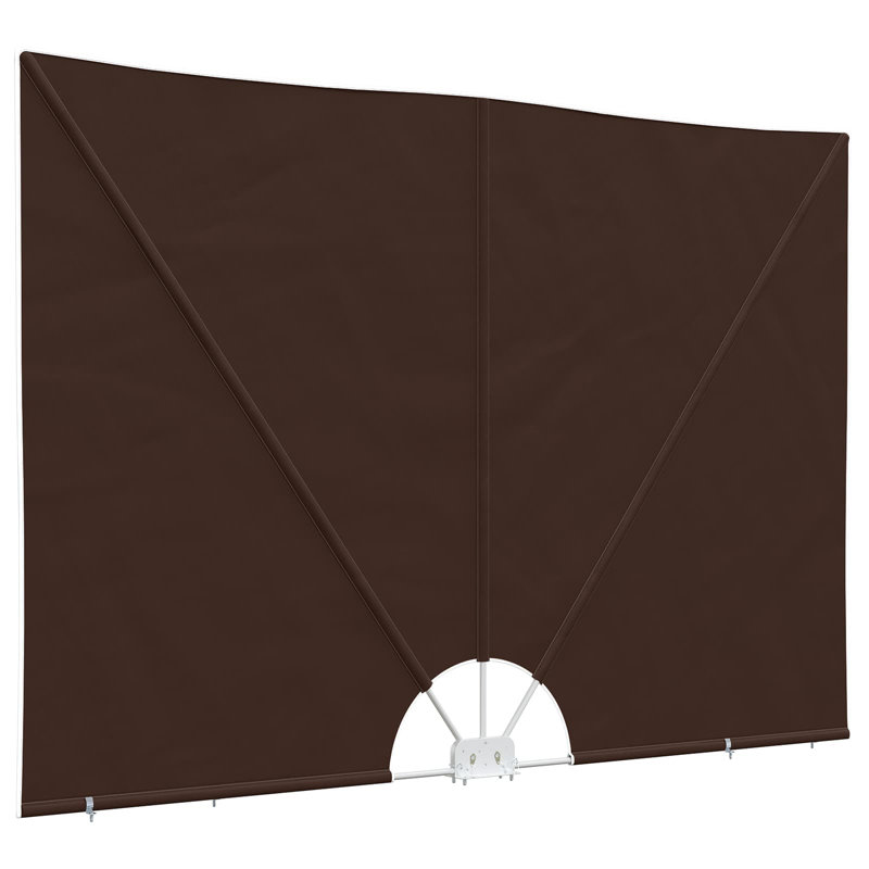 New Patio Balcony Side Awning Collapsible Garden Multi Sizes Multi Colours, 0.01cm H x 400cm W x 200cm D, Brown