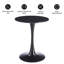  Table bistro ronde 24 po Bristol, table de cuisine à piédestal de petite taille avec base noire et plateau biseauté, table de café et de pub moderne-128505429-134529730