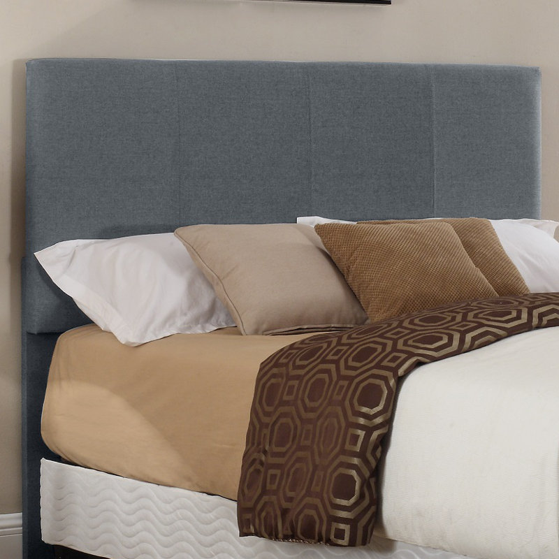 Clarimond Upholstered Linen Panel Headboard, Gray
