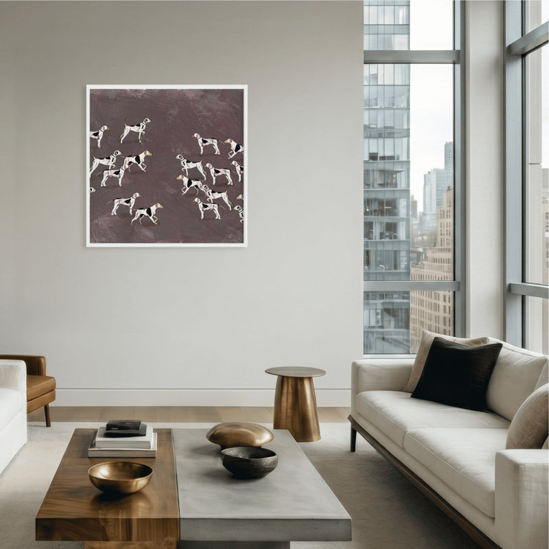 Ensemble moderne inspiré de la nature: Sleek Hound Soirée par Chichi Décor, H 36 po x l 36 po, Doré