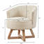 Méridienne pivotante en lin classique | 360 ° pivotant librement avec base et pieds en bois massif en forme de croix | Fauteuil d'appoint confortable pour le salon, la chambre à coucher, le bureau et la commode-541012767-541012754