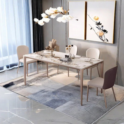 Modern simple rock plate dining table sets