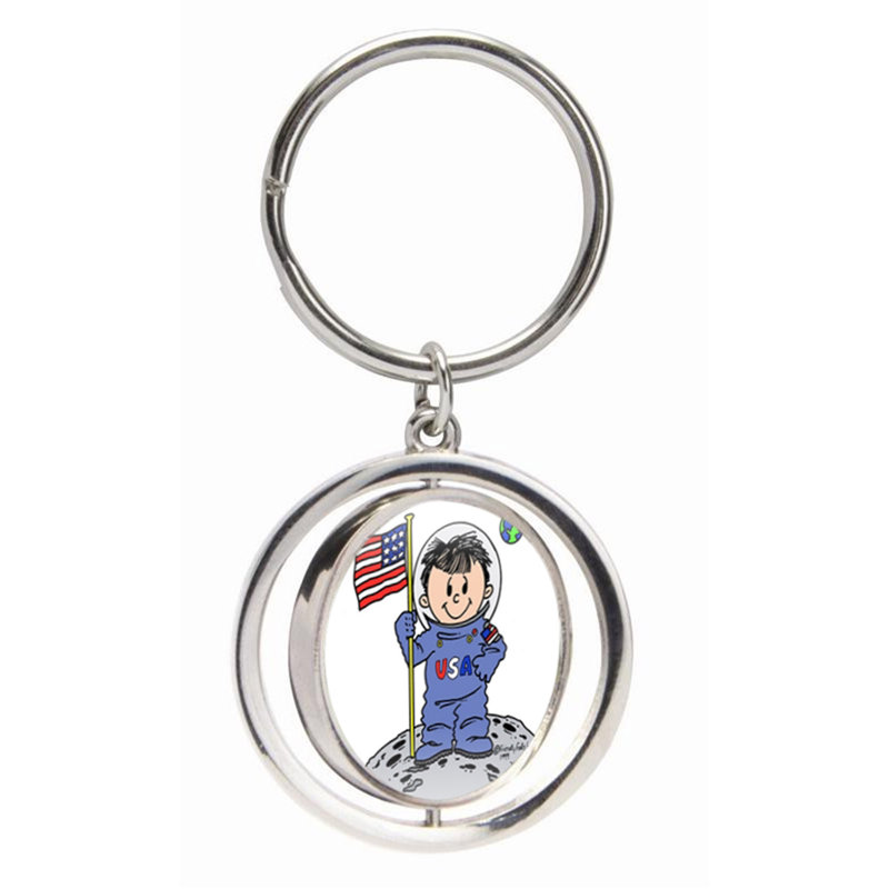 Personnalisé futur astronaute - petit porte-clés filant mâle, Oui