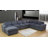 Zenius 129" Wide Dark Grey Microfiber Reversible Modular Sectional