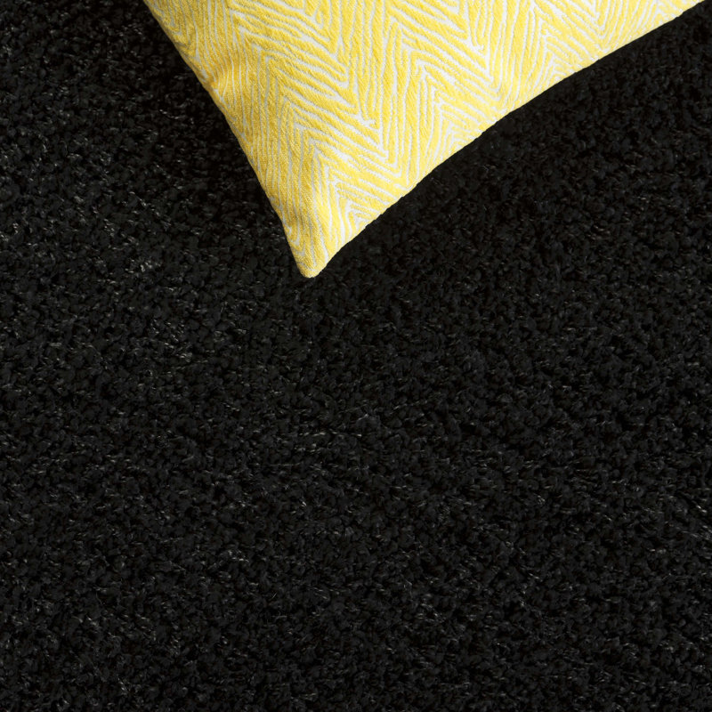 Angeliya Hand-Woven Flatweave Black Area Rug, Rectangle 11' x 15'