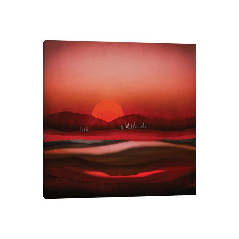 Solitude - impression d'art graphique, Pas de tapis, H 18 po x l 18 po x 1,5 po, Toile tendue