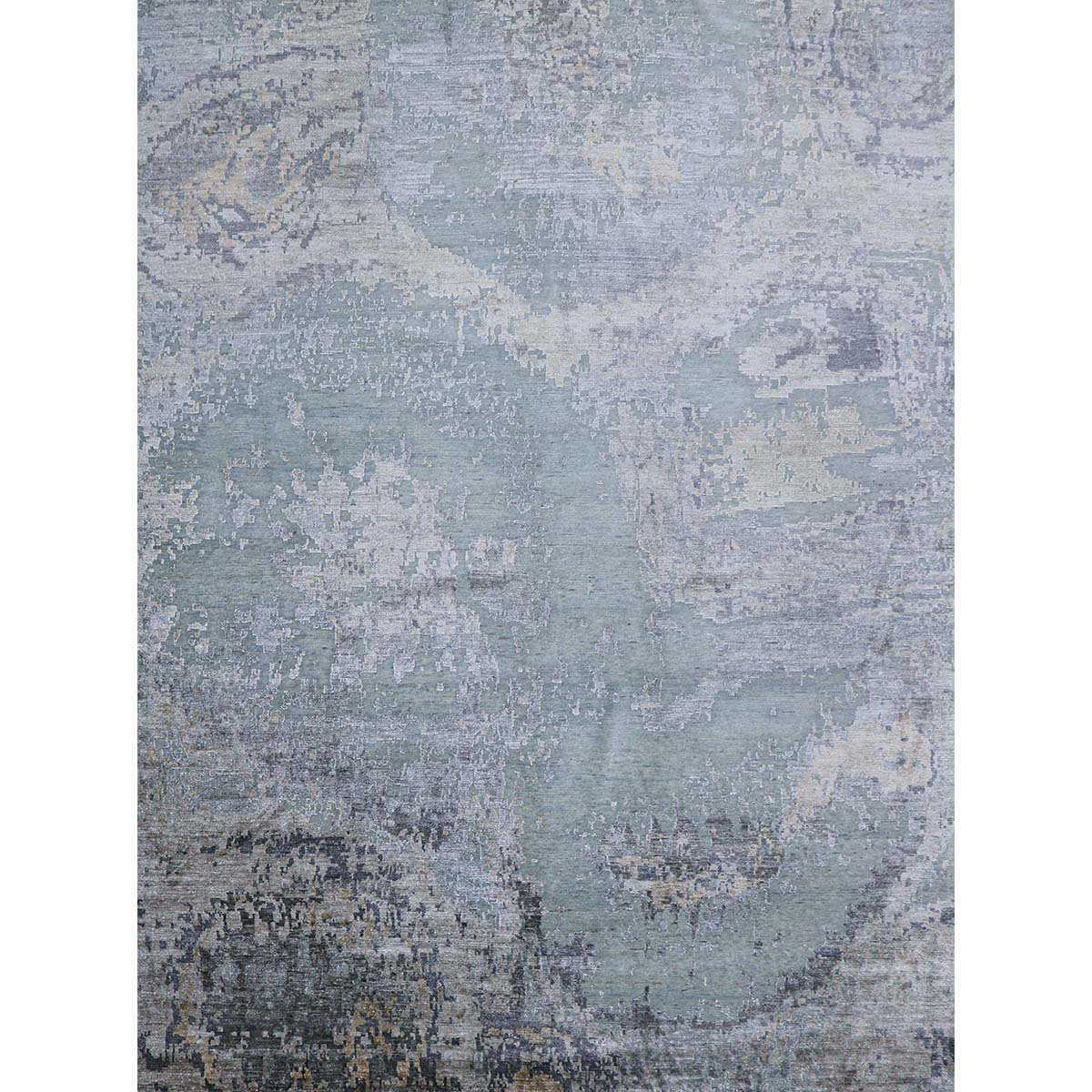 Bokara Rug Co., Inc. Hand-Knotted Abstract Area Rug in Light Blue/Black ...