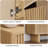 46 Inch Fluted Door Shoe Cabinet, 5-Tier Entryway Storage Bench with Adjustable Shelves-80836769