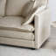 Étagère 4 places en chenille beige avec rangement - Design, pratique et confortable