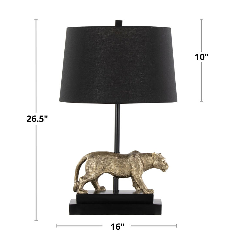 Panther 26" Polyresin Table Lamp - Set of 2
