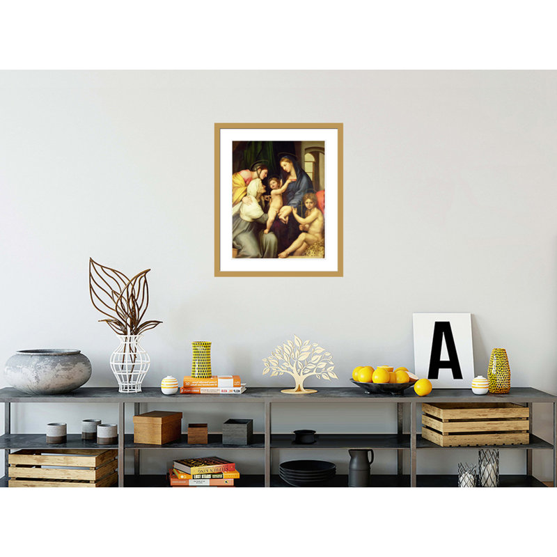 La Sainte Famille par Raphael, impression giclée sur cadre, H 28,15 po x l 23,5 po