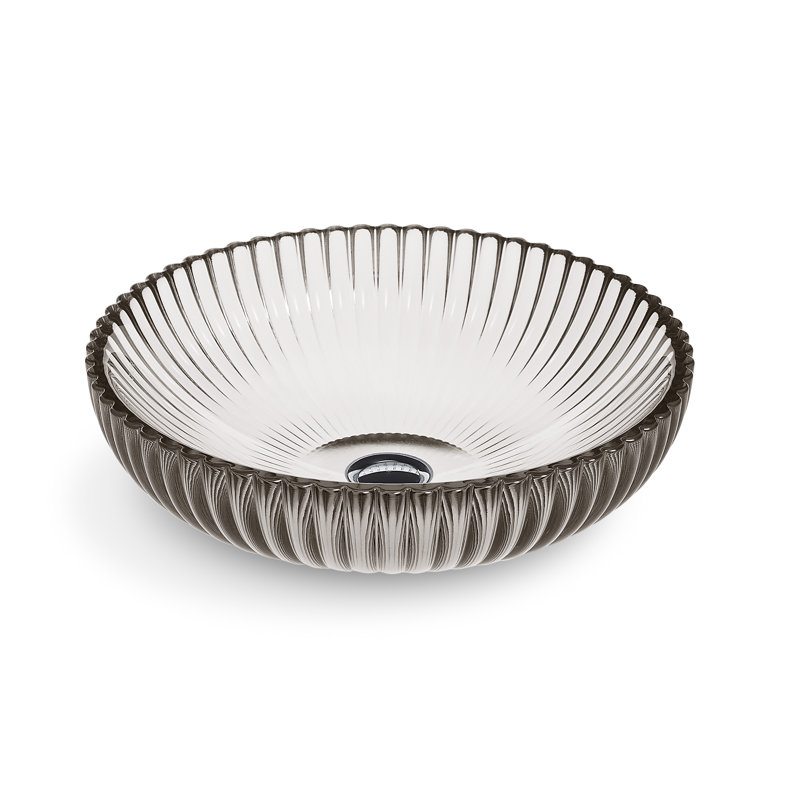 Salute Vessel Bathroom Sink, Translucent Doe